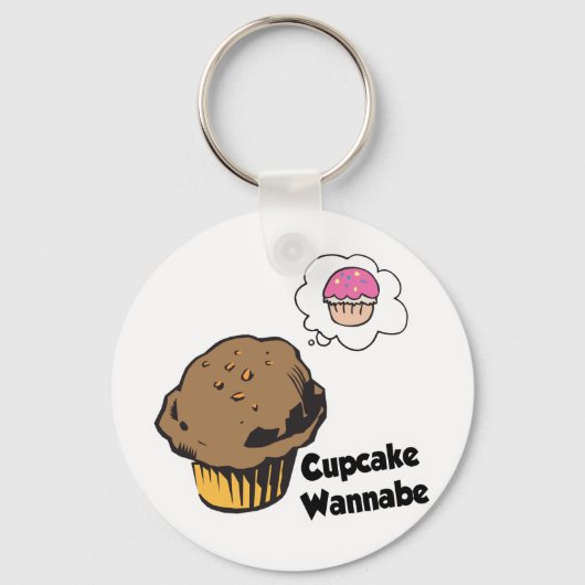 Cupcake Wannabe Muffin Sleutelhanger (Voorkant)