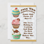 Cupcake Wars Bak Off Verjaardag Grijze Cirkels Uit Kaart (Achterkant)