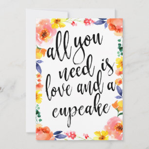 Cupcake Wedding Dessert Betaalbare Floral Sign