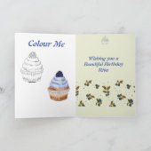 Cupcake Wensen Verjaardagskaart Kaart (Binnen)