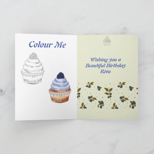 Cupcake Wensen Verjaardagskaart Kaart (Binnen)
