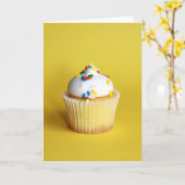 Cupcake-Wenskaarten Kaart (Gele Bloem)