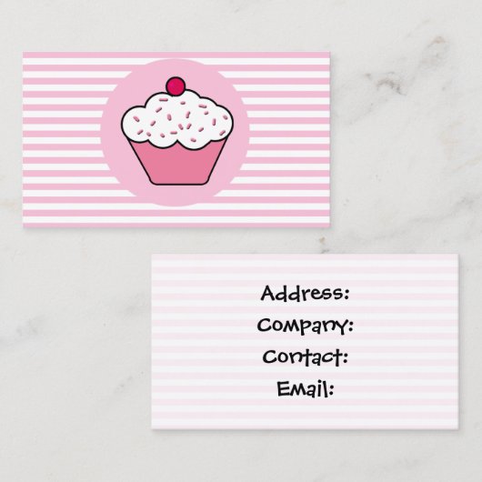 cupcake winkel visitekaartjes (Voorkant / Achterkant)