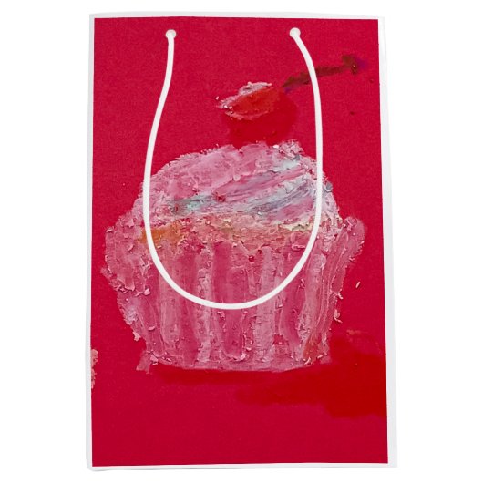 Cupcake with strawberry Frosting Medium Cadeauzakje (Voorkant)