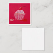 Cupcake with strawberry Frosting Notitiekaartje (Voorkant / Achterkant)
