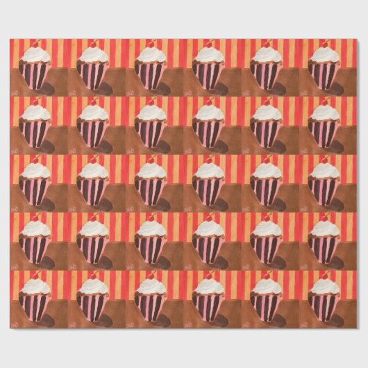 Cupcake with Vanilla Frosting Cadeaupapier (Vlak)