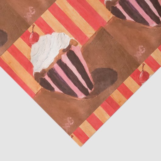 Cupcake with Vanilla Frosting Tissuepapier (Detail)