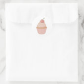 Cupcake with whipped cream and cherry ronde sticker (Tas)