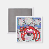 Cupcake Wolken Engel Magnet (Voorkant / Achterkant)