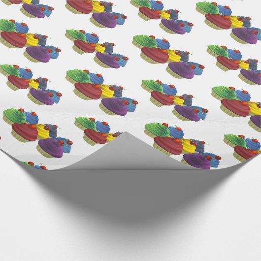 Cupcake wrapping paper Birthday wrapping paper Cadeaupapier (Hoek)
