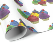 Cupcake wrapping paper Birthday wrapping paper Cadeaupapier (Rol Hoek)