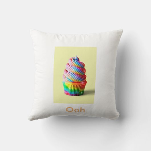Cupcake yum ooh cupcake gooien kussen (Achterkant)