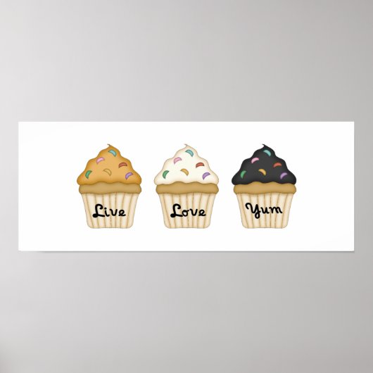 Cupcake Yum Poster (Voorkant)