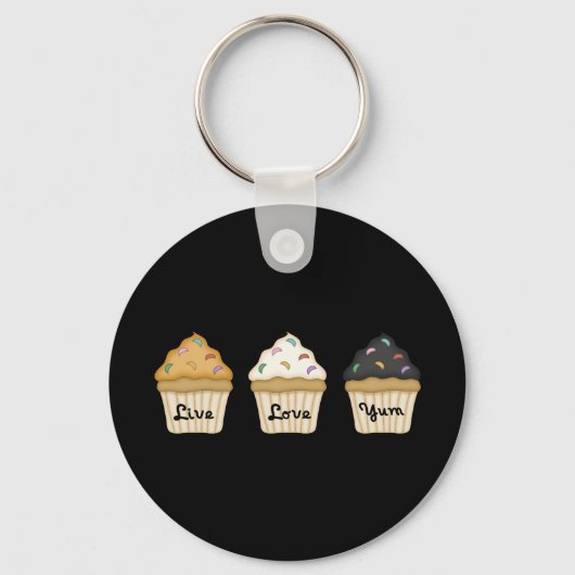 Cupcake Yum Sleutelhanger (Voorkant)
