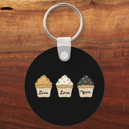 Cupcake Yum Sleutelhanger (Voorkant)