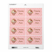 Cupcake Zakelijke Bakkerij Labels (Full Sheet)
