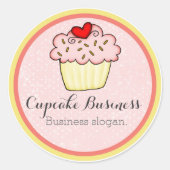  cupcake zakelijke sticker labels (Voorkant)