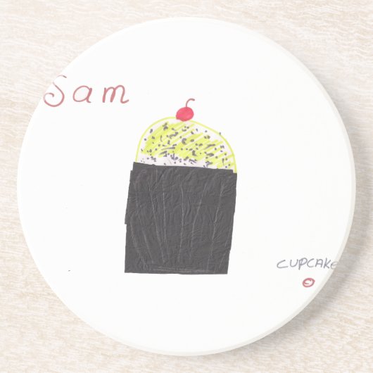 CUPCAKE ZANDSTEEN ONDERZETTER (Voorkant)
