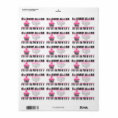 Cupcake Zebra Print Retouradreslabels Etiket (Full Sheet)