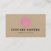 Cupcake-zegel logo rustige kraft visitekaartje (Voorkant)