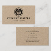 Cupcake-zegel logo rustige kraft visitekaartje (Voorkant / Achterkant)