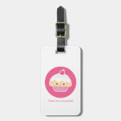 Cupcake, zo schattig als een cupcake bagagelabel (Voorkant verticaal)