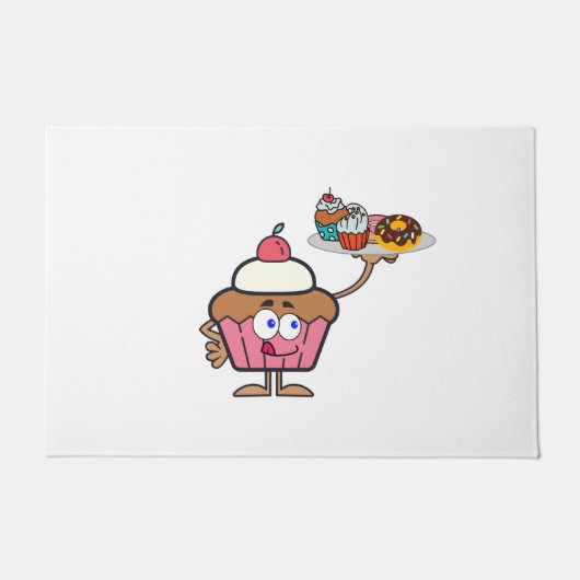 Cupcake zoet je dag deurmat (Voorkant)