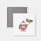 Cupcake zoet je dag magneet (Voorkant / Achterkant)
