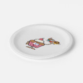 Cupcake zoet je dag papieren bordje (Gekanteld)