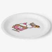 Cupcake zoet je dag papieren bordje (Gekanteld)