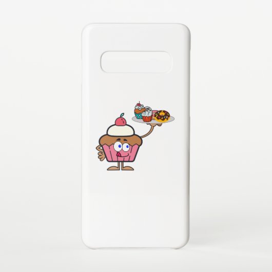 Cupcake zoet je dag samsung galaxy hoesje (Achterkant)