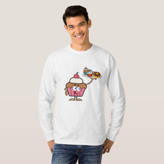 Cupcake zoet je dag t-shirt (Voorkant volledig)