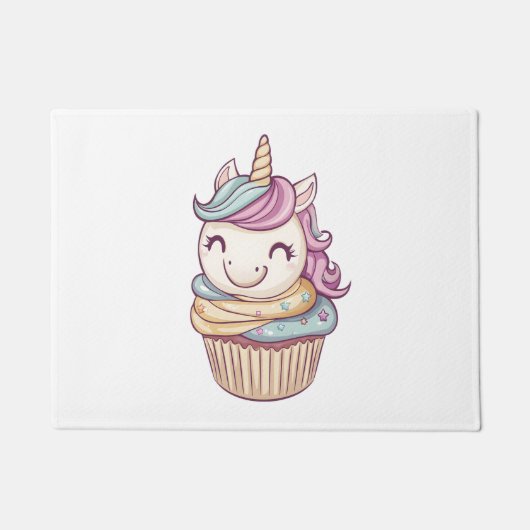 Cupcake Zoete Eenhoorn (1) Deurmat (Voorkant)