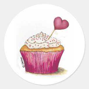 Cupcake - Zoetste dag Ronde Sticker