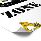 Cupcake Zone Bouw Dump Truck Party Poster (Hoek)