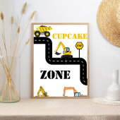 Cupcake Zone Bouw Dump Truck Party Poster