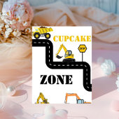 Cupcake Zone Bouw Dump Truck Party Reclamebord Met Voetstuk