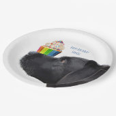 Cupcake - Zwart Lab Papieren Bordje (Gekanteld)