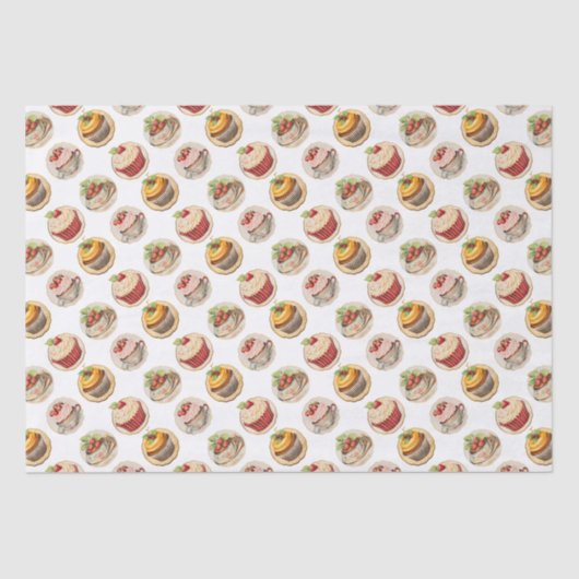 Cupcakes 10 tissuepapier (Voorkant)