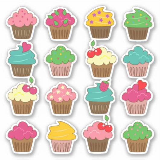 Cupcakes 2 Sticker (Voorkant)