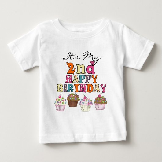 Cupcakes 2e Verjaardag Tshirts en geschenken (Voorkant)