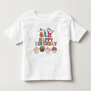  Cupcakes 4th Birthday Tshirts en Gifts