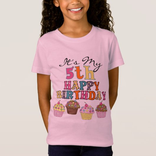 Cupcakes 5th Birthday Tshirts en Gifts (Voorkant)