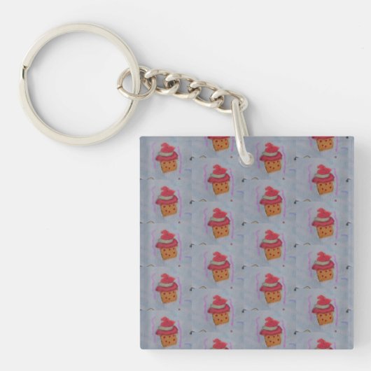 Cupcakes Acrylic Key Ring Sleutelhanger (voorkant)