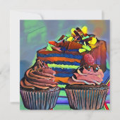 Cupcakes and cake Still life Abstract Art (Voorkant)