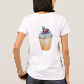 CupCakes and Fruits Waterverf Monogram T-shirt (Achterkant)