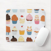 Cupcakes assortment mousepad muismat (Met muis)