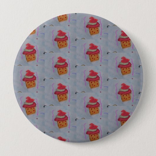 Cupcakes Badge Ronde Button 4,0 Cm (Voorkant)
