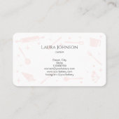 Cupcakes Baking Roos Gold Utensials Whisk Monogram Visitekaartje (Achterkant)