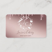 Cupcakes Baking Tools Utiers Whisk Monogram Visitekaartje (Voorkant)